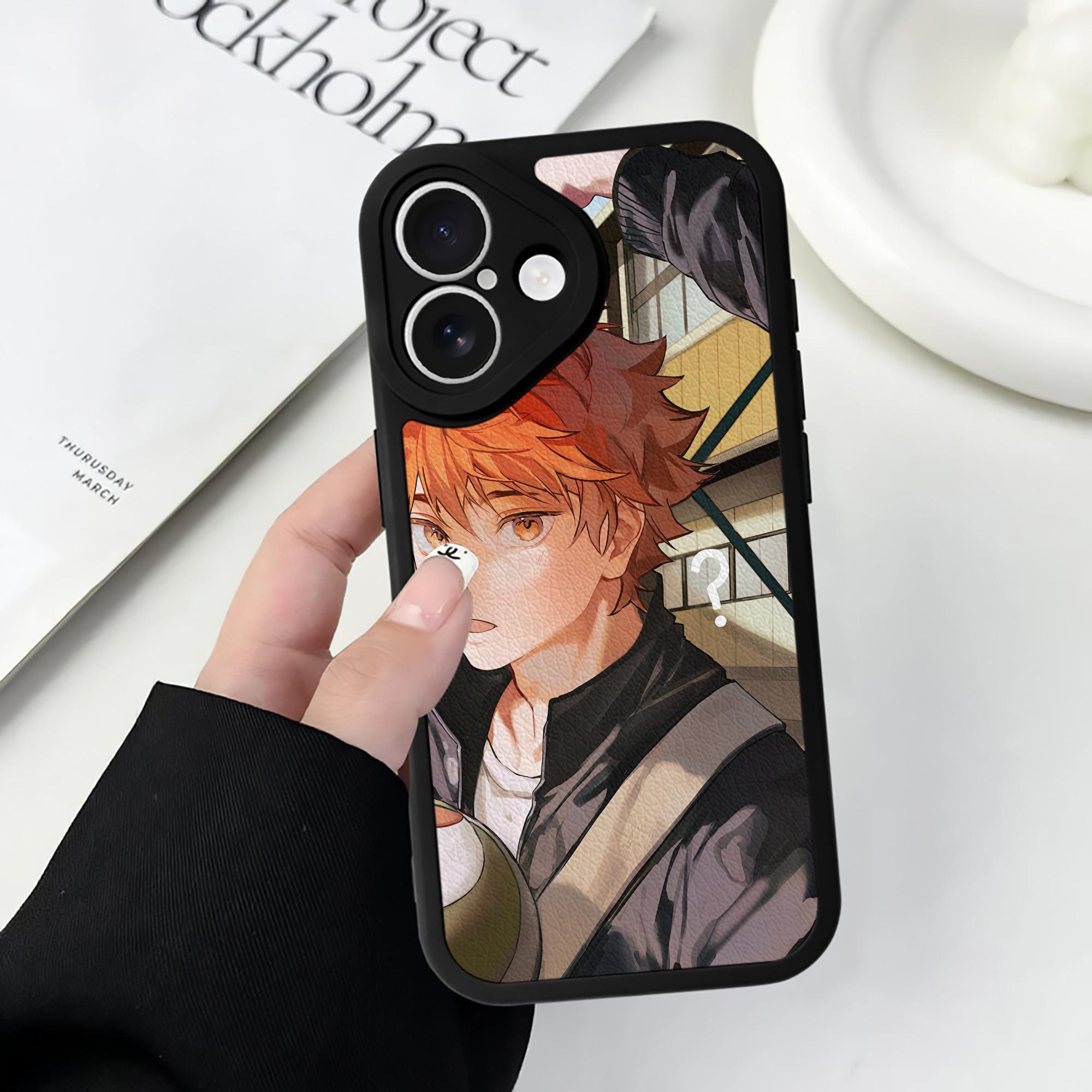 （画像用） ハイキュー!! Haikyu!! 【iPhone 16シリーズ対応】シリコンスマホケース（レザー調） 材質：シリコン